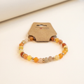 Sunset Agate Natural Stone Stretch Bracelet